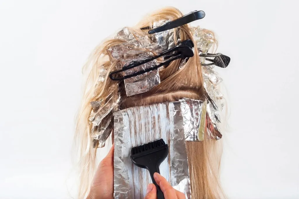 Mechas con papel de aluminio